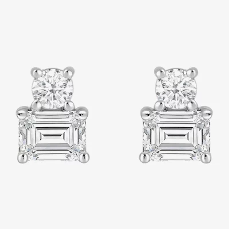 (F / Si2) 1/2 CT. T.W. Lab Grown White Diamond 10K Gold 5.1mm Stud Earrings