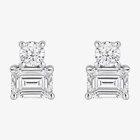 (F / Si2) 1/2 CT. T.W. Lab Grown White Diamond 10K Gold 5.1mm Stud Earrings