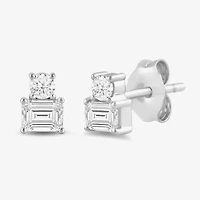 (F / Si2) 1/2 CT. T.W. Lab Grown White Diamond 10K Gold 5.1mm Stud Earrings