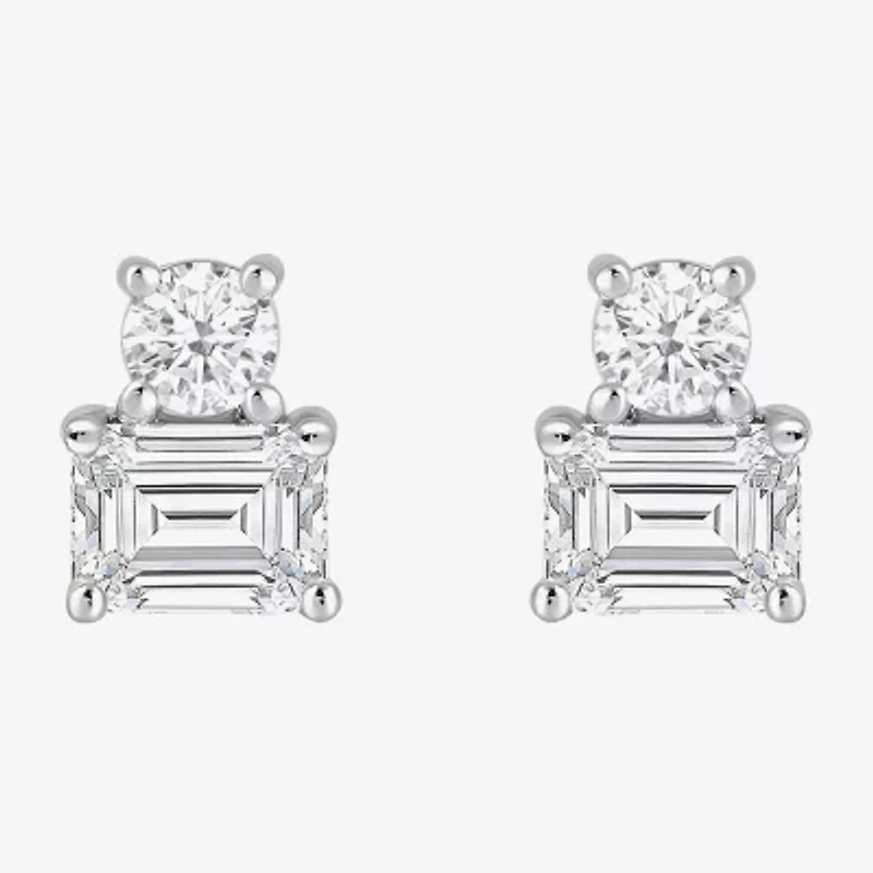 (F / Si2) 1/2 CT. T.W. Lab Grown White Diamond 10K Gold 5.1mm Stud Earrings