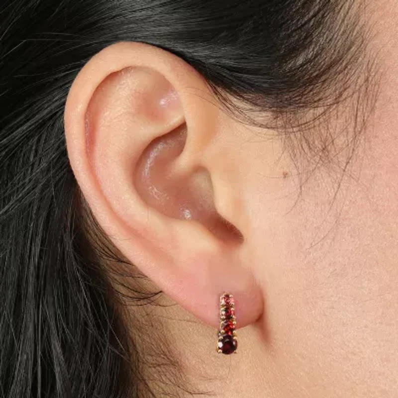 Genuine Semi Precious Stone Sterling Silver Drop Earrings