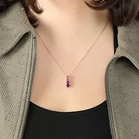 Womens Genuine Semi Precious Stone Sterling Silver Pendant Necklace