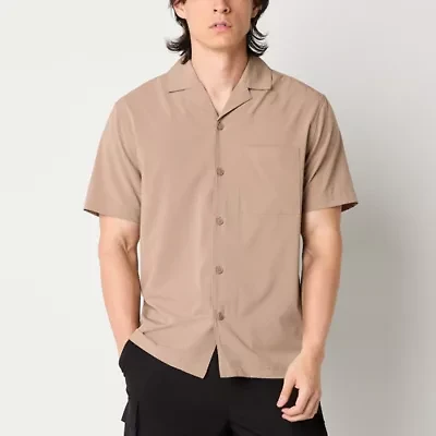 Xersion Mens Short Sleeve Regular Fit Button-Down Shirt