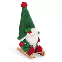 North Pole Trading Co. 11in Sled Christmas Gnome