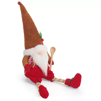 North Pole Trading Co. Medium Sitter Candy Cane Christmas Gnome
