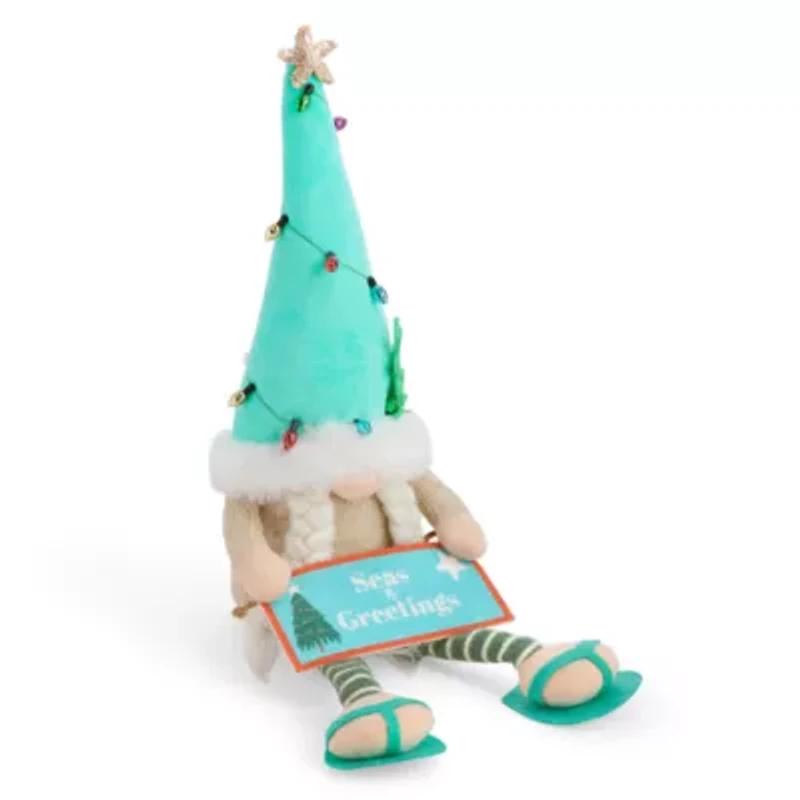 North Pole Trading Co. Small Sitter Costal Christmas Gnome