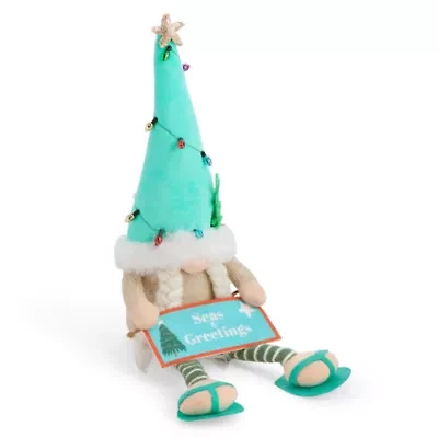 North Pole Trading Co. Small Sitter Costal Christmas Gnome