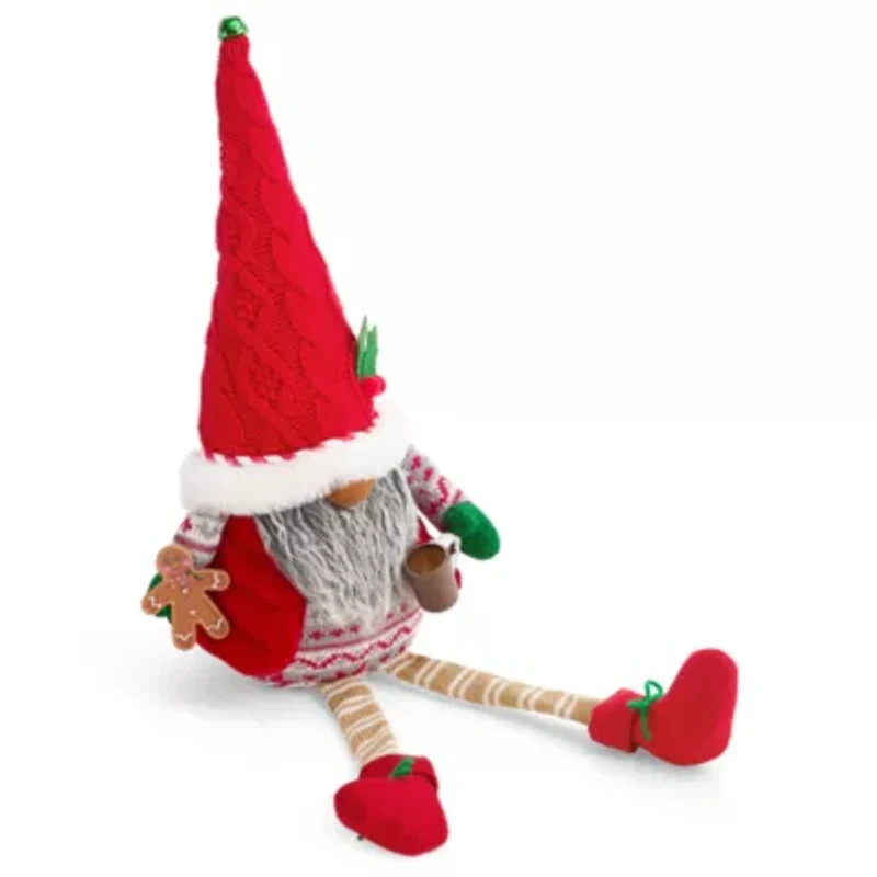 North Pole Trading Co. Medium Sitter Cookie And Cocoa African American Christmas Gnome