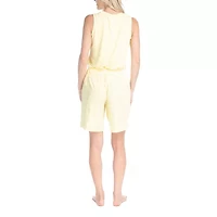 Muk Luks Womens Round Neck Short Sleeve 4-pc. Pajama Sets