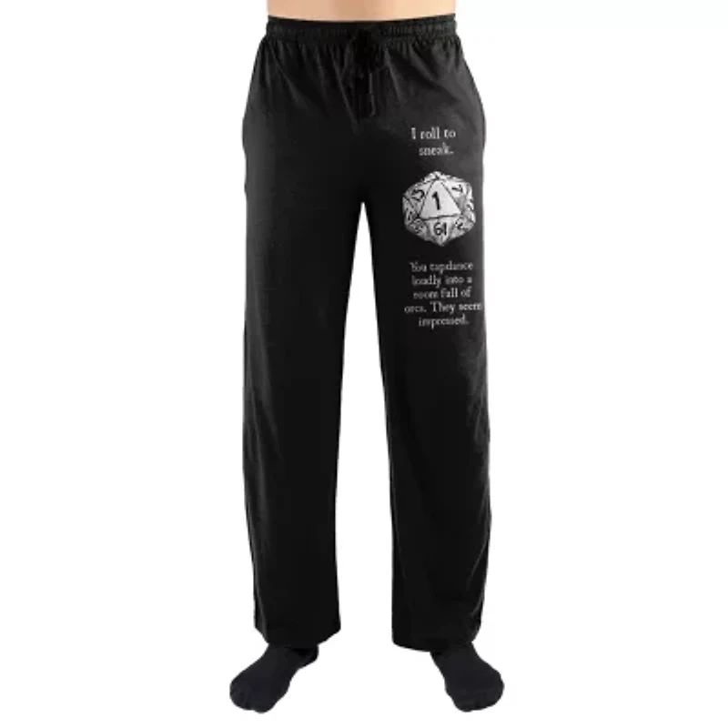 Dungeons And Dragons Mens Fleece 1 Pair Pajama Pants