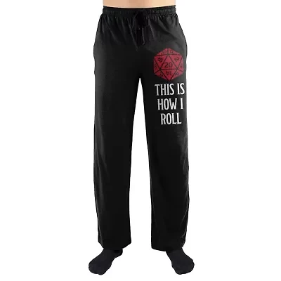 Dungeons And Dragons Mens Fleece 1 Pair Pajama Pants