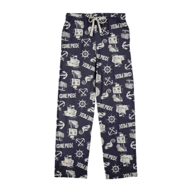 Live Action Maritime Icons Mens Fleece 1 Pair Pajama Pants
