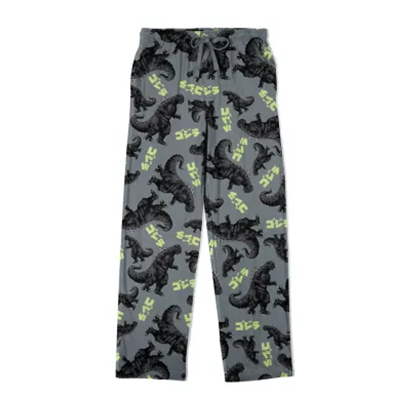 Mens Godzilla Fleece 1 Pair Pajama Pants