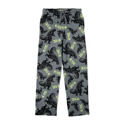 Mens Godzilla Fleece 1 Pair Pajama Pants