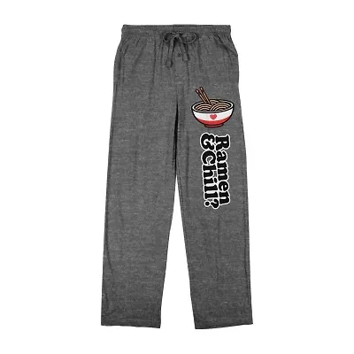 Valentines Ramen Mens Fleece 1 Pair Pajama Pants