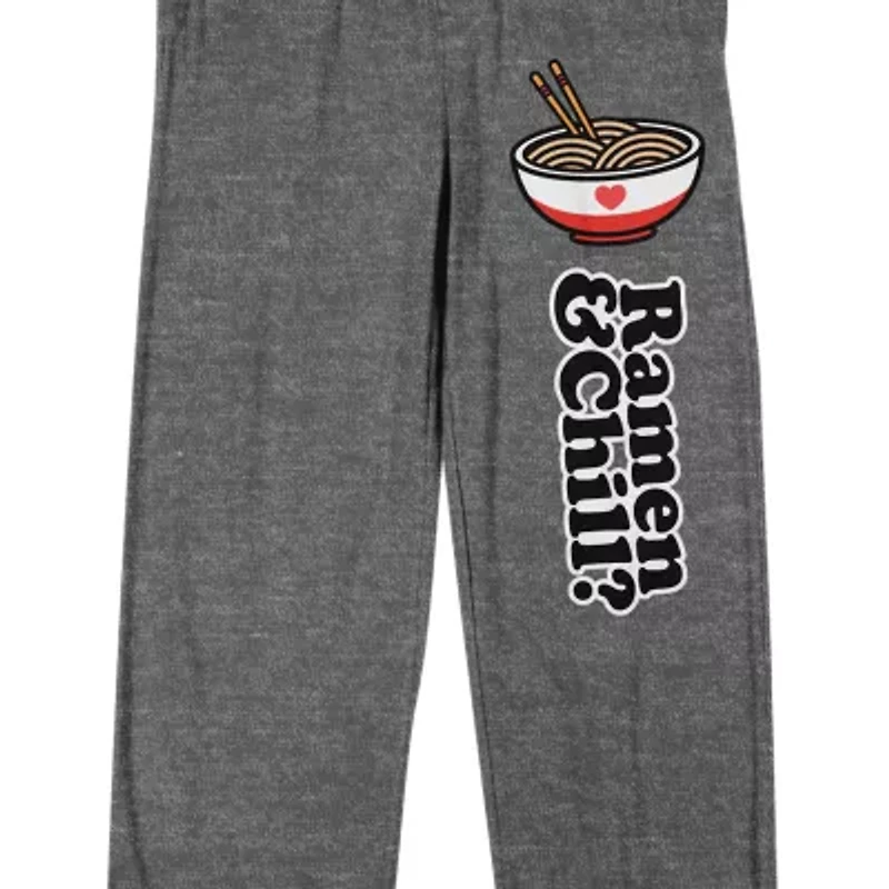 Valentines Ramen Mens Fleece 1 Pair Pajama Pants