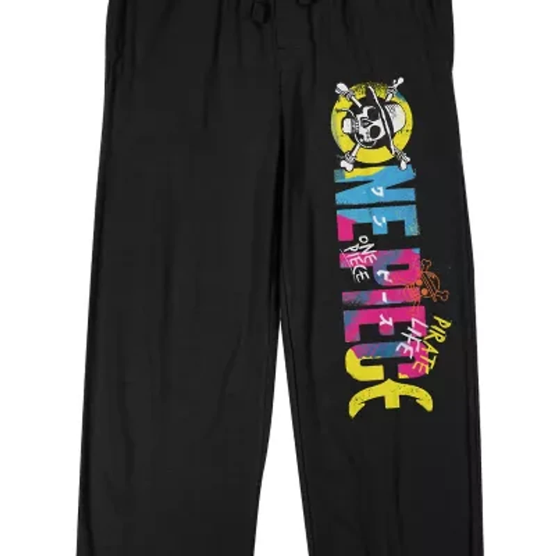 One Piece Live Action Mens Fleece 1 Pair Pajama Pants