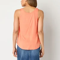 St. John's Bay Womens Scoop Neck Sleeveless Tank Top