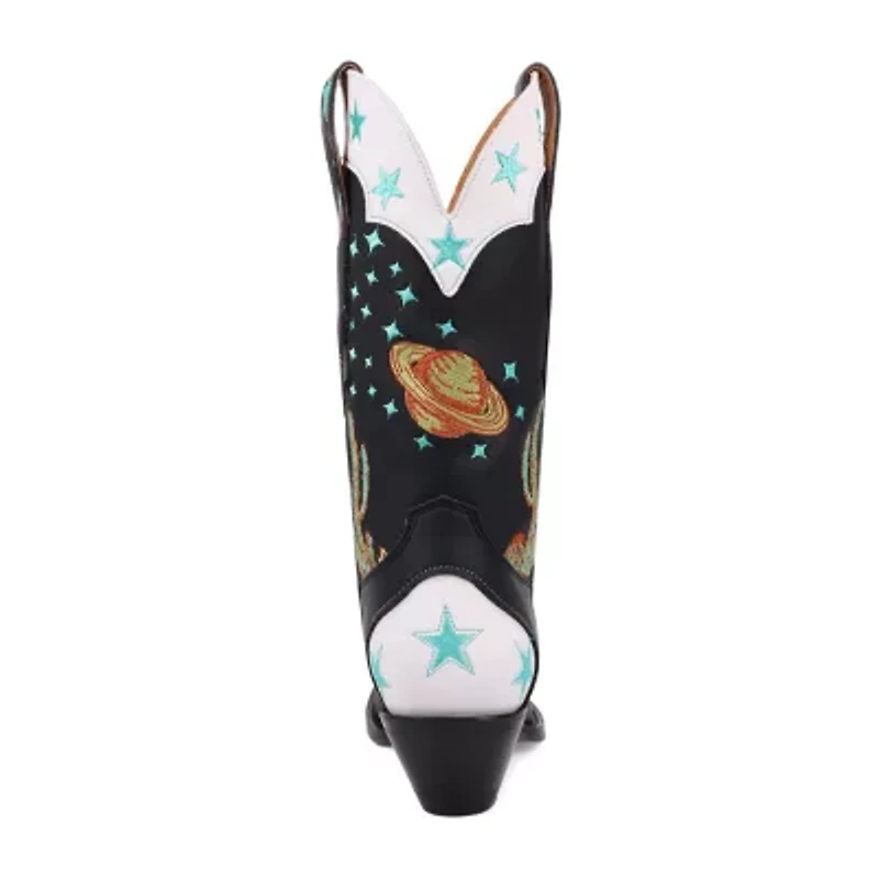 Dingo Womens Space Cowgirl Leather Boot Block Heel Cowboy Boots