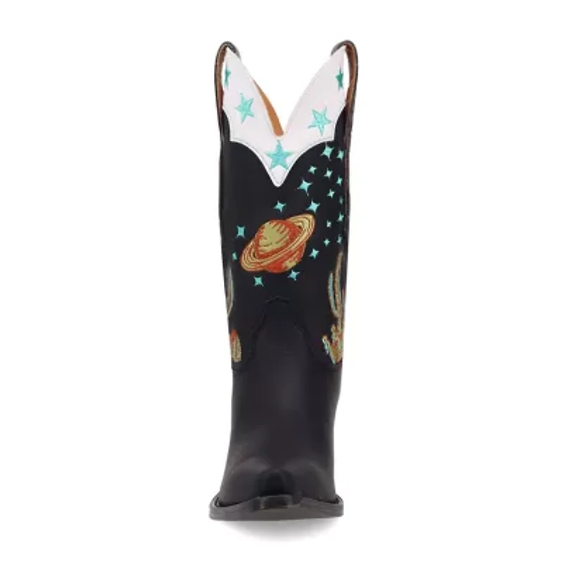 Dingo Womens Space Cowgirl Leather Boot Block Heel Cowboy Boots