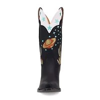 Dingo Womens Space Cowgirl Leather Boot Block Heel Cowboy Boots