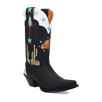 Dingo Womens Space Cowgirl Leather Boot Block Heel Cowboy Boots