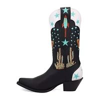 Dingo Womens Space Cowgirl Leather Boot Block Heel Cowboy Boots