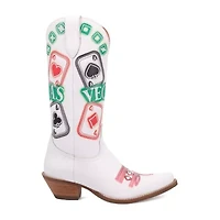 Dingo Womens Vegas Leather Boot Block Heel Cowboy Boots