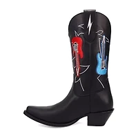 Dingo Womens Jukebox Leather Boot Block Heel Cowboy Boots