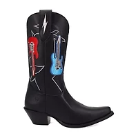 Dingo Womens Jukebox Leather Boot Block Heel Cowboy Boots