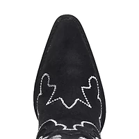 Dingo Womens Double Take Suede Leather Boot Stacked Heel Cowboy Boots