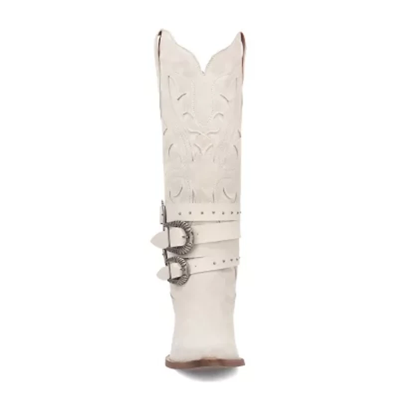 Dingo Womens Buck Wild Suede Leather Boot Block Heel Cowboy Boots