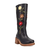 Dingo Womens Bloom Leather Boot Block Heel Cowboy Boots