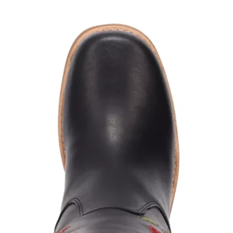 Dingo Womens Bloom Leather Boot Block Heel Cowboy Boots