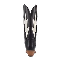 Dingo Womens Thunderbolt Leather Boot Block Heel Cowboy Boots