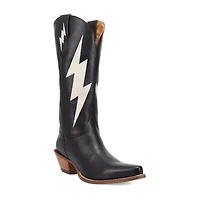 Dingo Womens Thunderbolt Leather Boot Block Heel Cowboy Boots