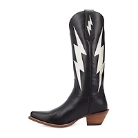 Dingo Womens Thunderbolt Leather Boot Block Heel Cowboy Boots