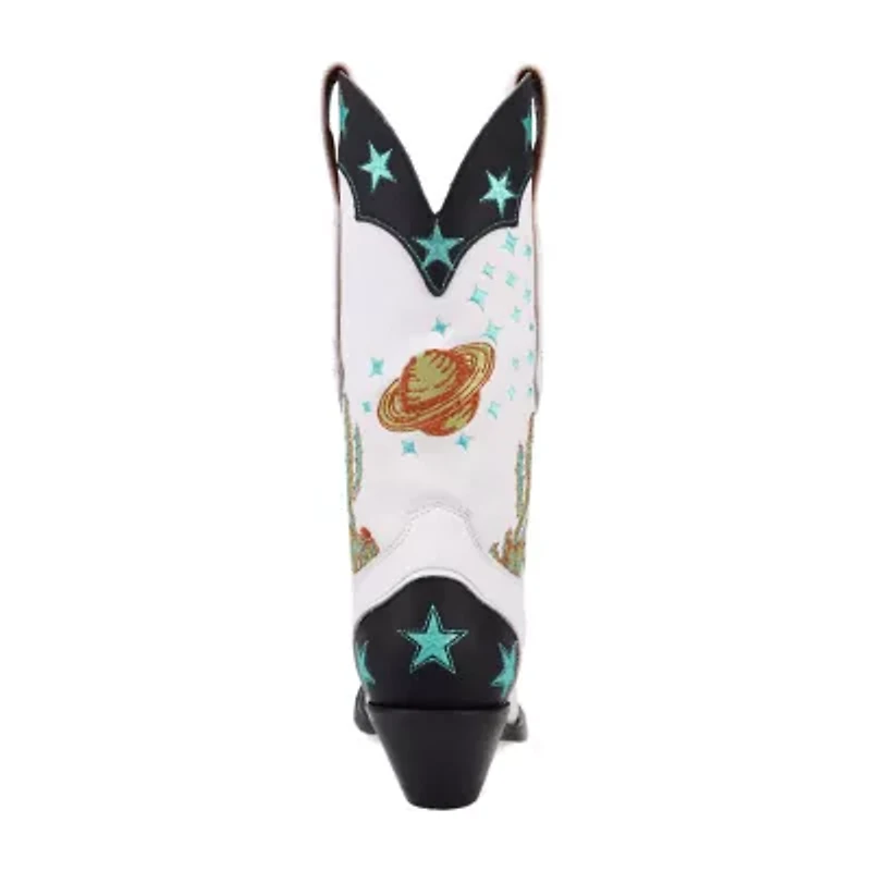 Dingo Womens Space Cowgirl Leather Boot Block Heel Cowboy Boots