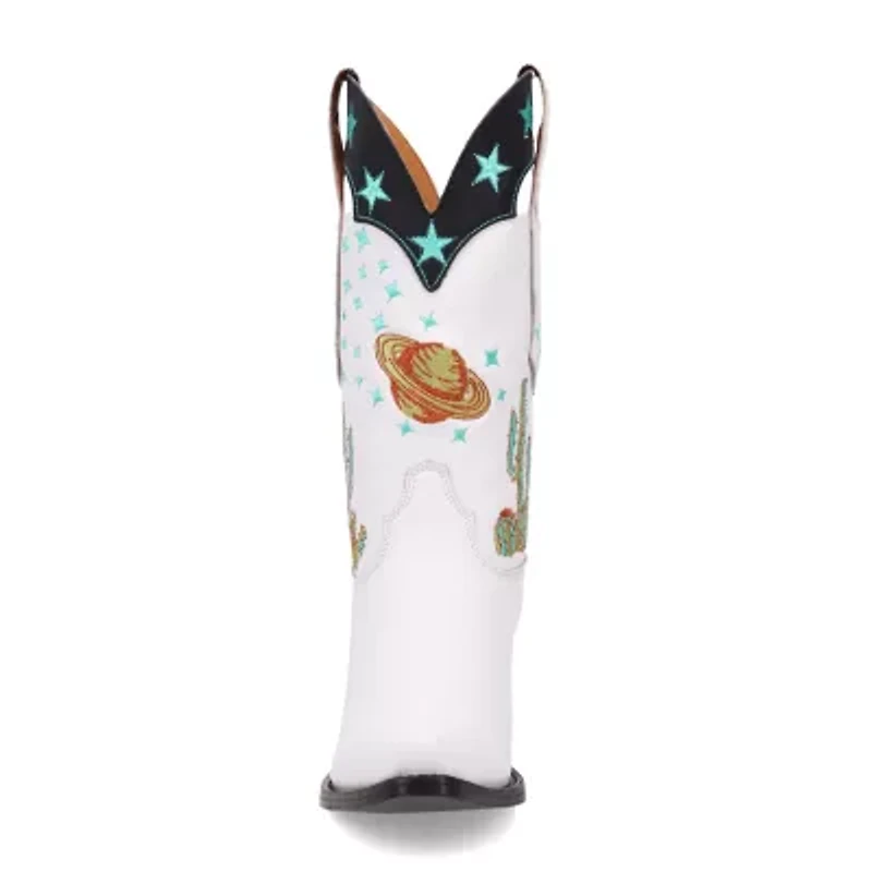 Dingo Womens Space Cowgirl Leather Boot Block Heel Cowboy Boots