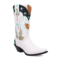 Dingo Womens Space Cowgirl Leather Boot Block Heel Cowboy Boots