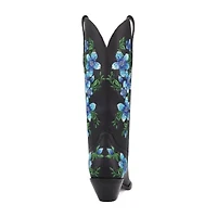 Dingo Womens Posie Leather Boot Block Heel Cowboy Boots