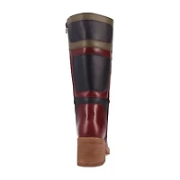 Dingo Womens Patches Leather Boot Stacked Heel Cowboy Boots