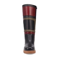 Dingo Womens Patches Leather Boot Stacked Heel Cowboy Boots