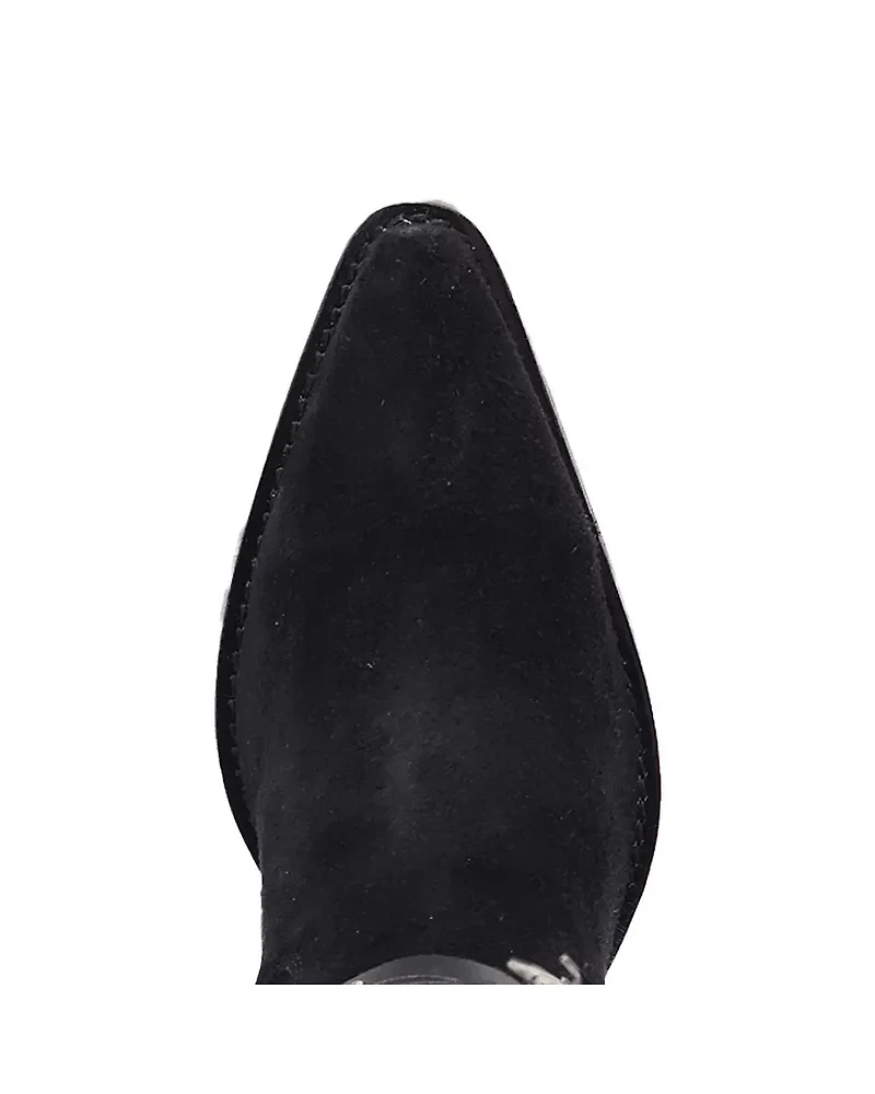 Dingo Womens Buck Wild Suede Leather Boot Block Heel Cowboy Boots