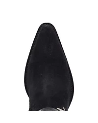 Dingo Womens Buck Wild Suede Leather Boot Block Heel Cowboy Boots