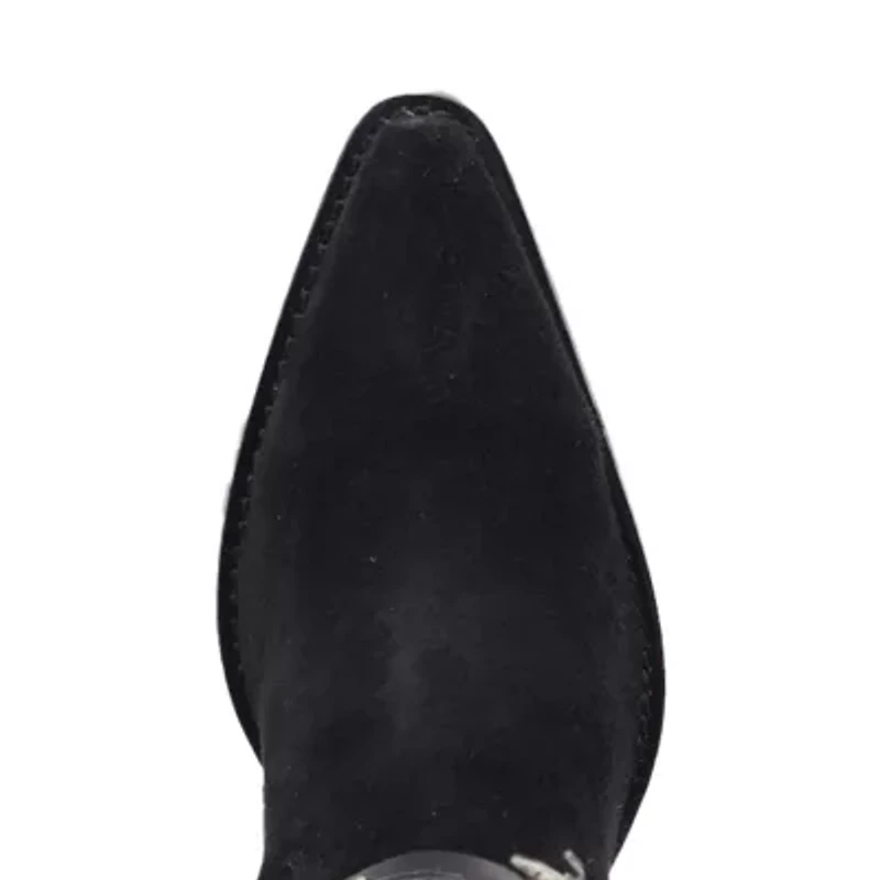 Dingo Womens Buck Wild Suede Leather Boot Block Heel Cowboy Boots