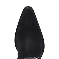 Dingo Womens Buck Wild Suede Leather Boot Block Heel Cowboy Boots