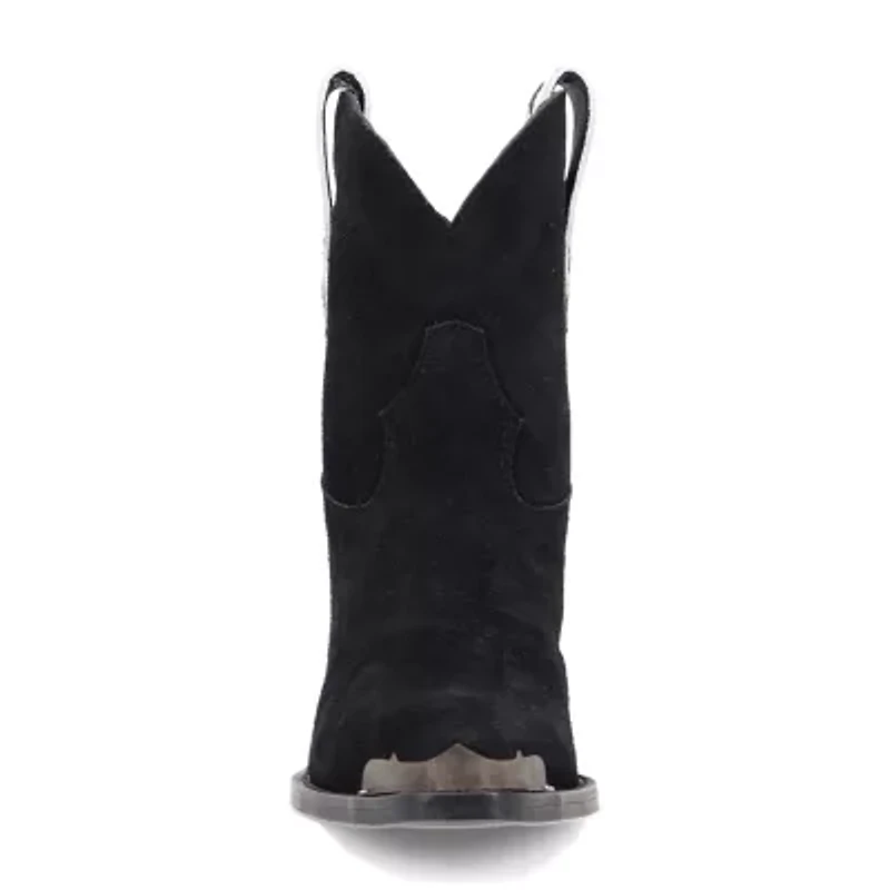 Dingo Womens Texas Charm Suede Leather Bootie Block Heel Cowboy Boots