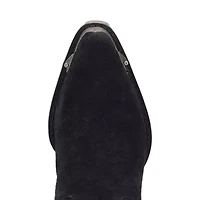 Dingo Womens Texas Charm Suede Leather Bootie Block Heel Cowboy Boots