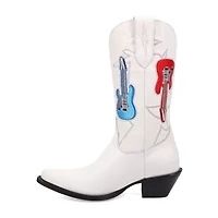 Dingo Womens Jukebox Leather Boot Block Heel Cowboy Boots
